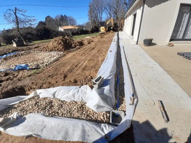 drainage des eaux déportées et séparatif des eaux pluviales