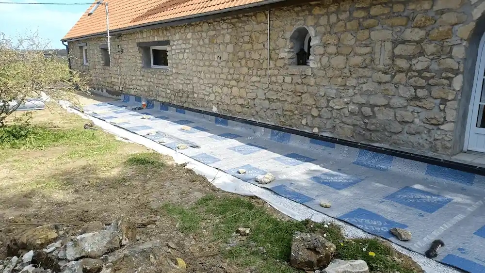 Fonds prévention argile - Pose d'une membrane étanche